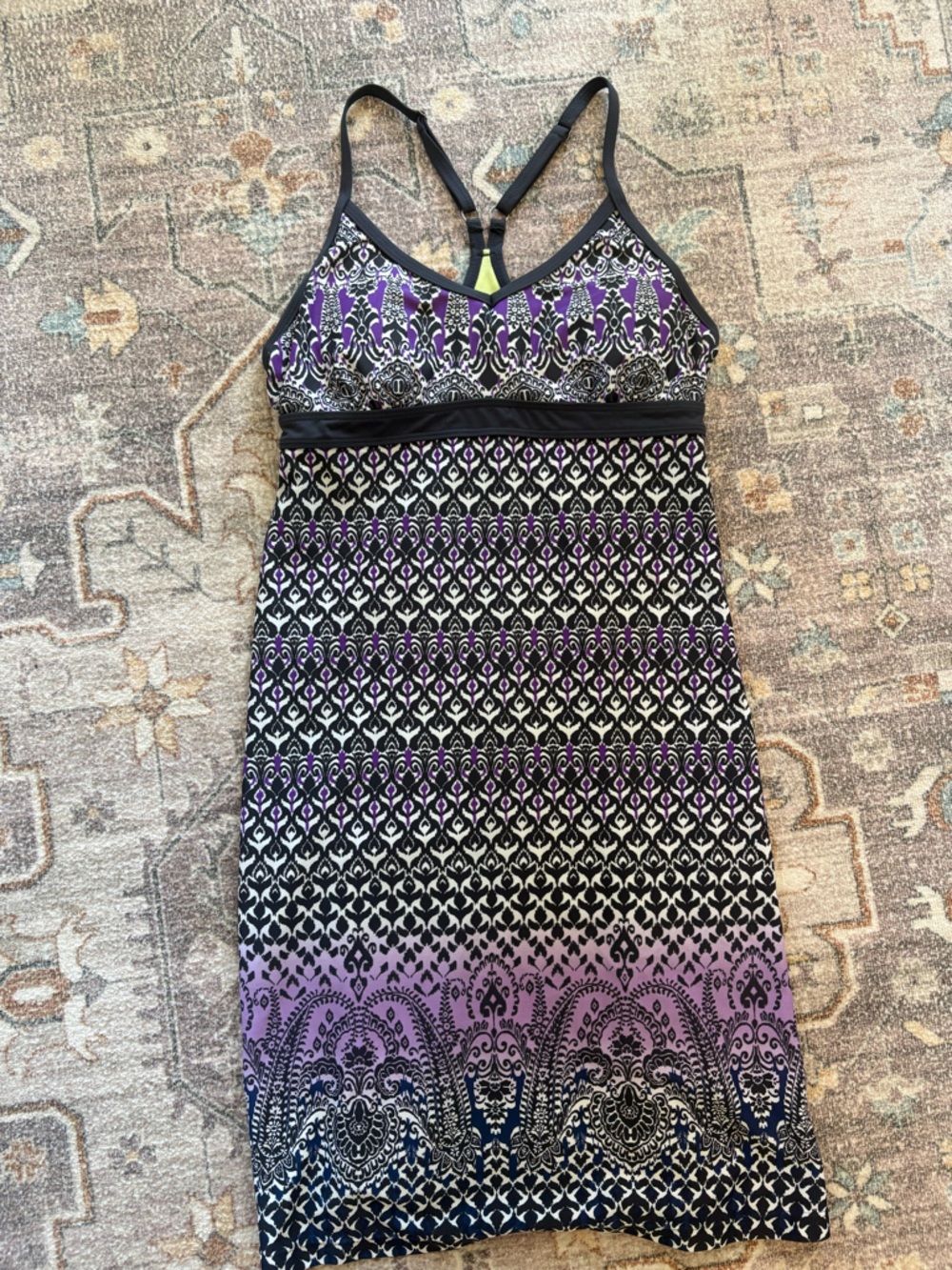 Athleta Women’s Purple Black Patterned Dress size XS